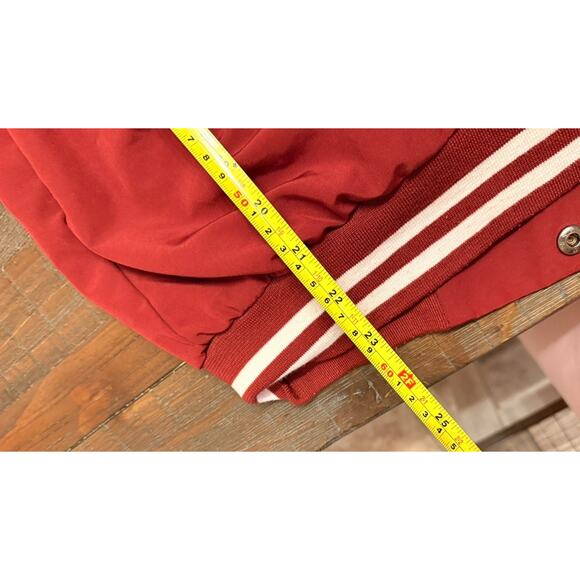 Original Deluxe Supply Hoodie Jacket Mens Medium Red Black Skeleton Hands LA - Picture 6 of 8